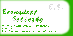 bernadett veliczky business card